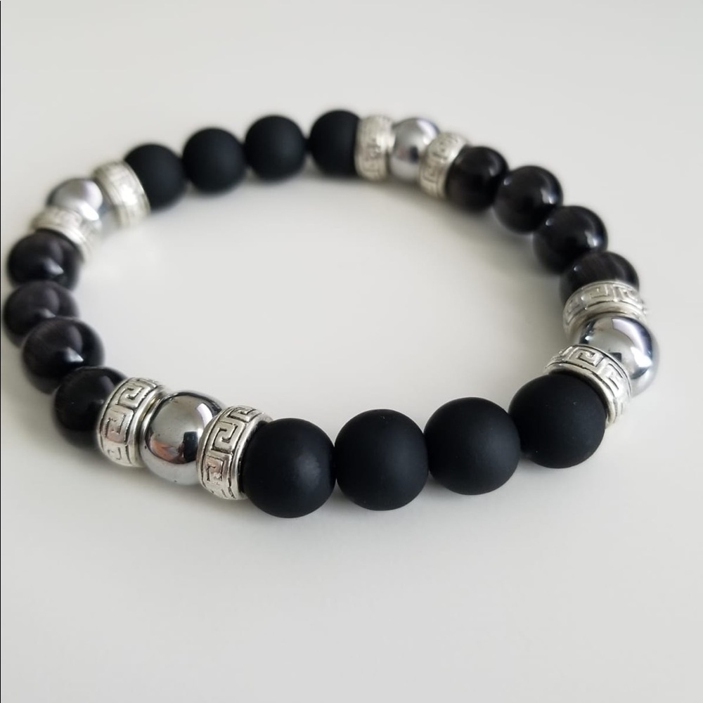 Black, Gun metal & Silver Bracelet
